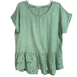 Terzo Millenio Linen Top Blouse